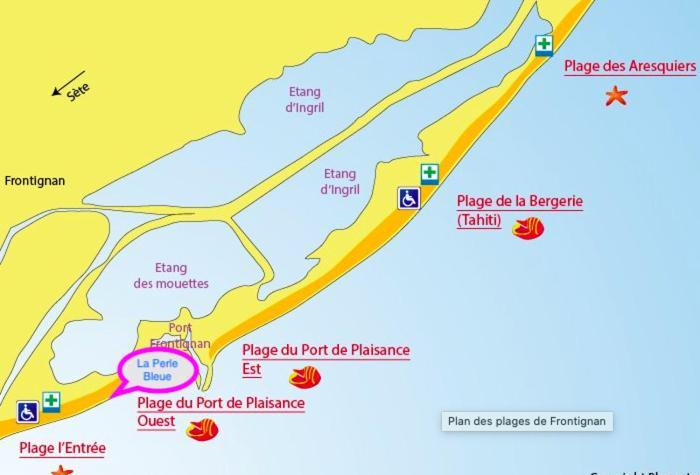 La Perle Bleue, 100 M De La Plage, Parking, Wifi Frontignan Εξωτερικό φωτογραφία